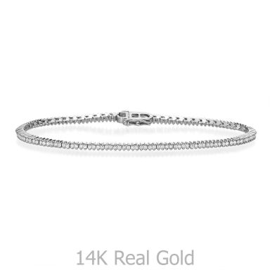 Diamond Tennis Bracelet in 14K White Gold - Elizabeth