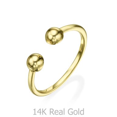 Open Ring in Yellow Gold - Golden Circles