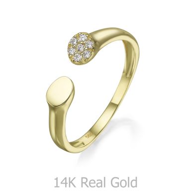 14K Yellow Gold Open Ring - Celine