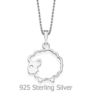 Pendant and Necklace in 925 Sterling Silver - Lambkins